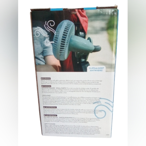 O2 Cool Portable Clip Fan with Efficient Multi-Blade Design - Picture 5 of 10